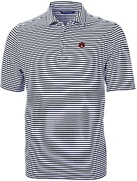Cutter  Buck Auburn Tigers Virtue Eco Pique Stripe Recycled Polo