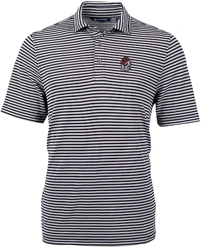 Cutter  Buck Georgia Bulldogs Virtue Eco Pique Stripe Recycled Polo