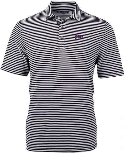 Cutter & Buck Men's Texas Christian University Virtue ECO Recycled Striped Pique Polo