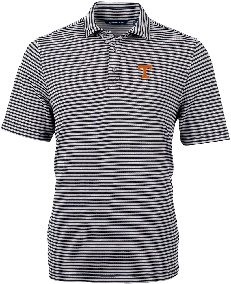 Cutter Buck Tennessee Volunteers Virtue Eco Pique Stripe Recycled Polo