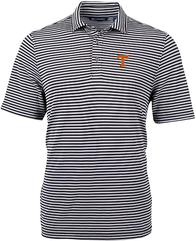 Cutter  Buck Tennessee Volunteers Virtue Eco Pique Stripe Recycled Polo