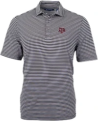 Cutter  Buck Texas AM Aggies Virtue Eco Pique Stripe Recycled Polo