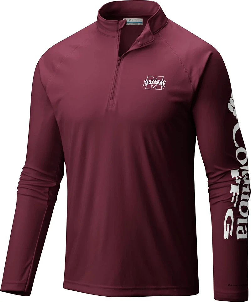 Columbia Sportswear Men's Mississippi State University Terminal Tackle 1/4 Zip Sweatshirt