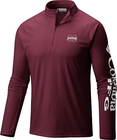 Columbia Sportswear Men's Mississippi State University Terminal Tackle 1/4 Zip Sweatshirt