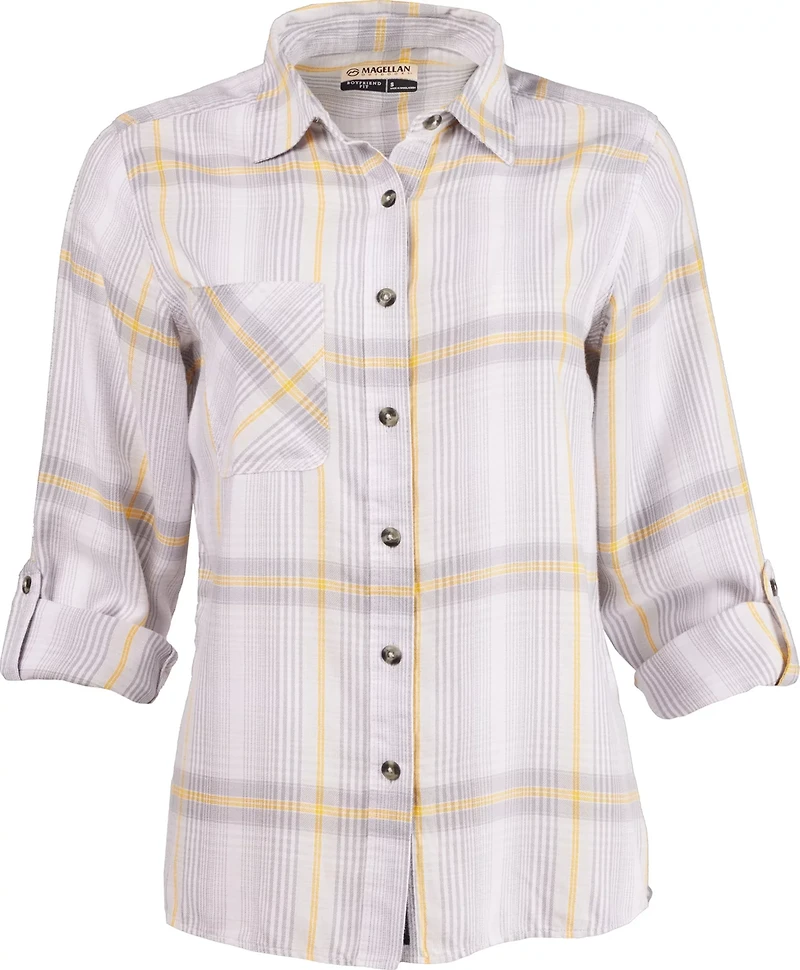 Magellan Outdoors Women's Willow Creek Plaid Long Sleeve Shirt