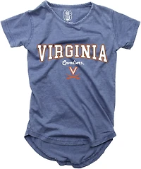 Wes and Willy Girls' University of Virginia Boatneck Burnout Graphic T-shirt