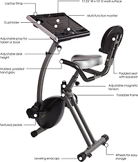 Stamina WIRK Ride Exercise Bike Workstation and Standing Desk