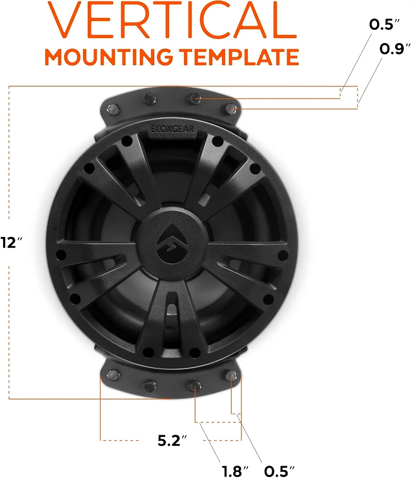 ECOXGEAR SoundExtreme Waterproof 8in Subwoofer
