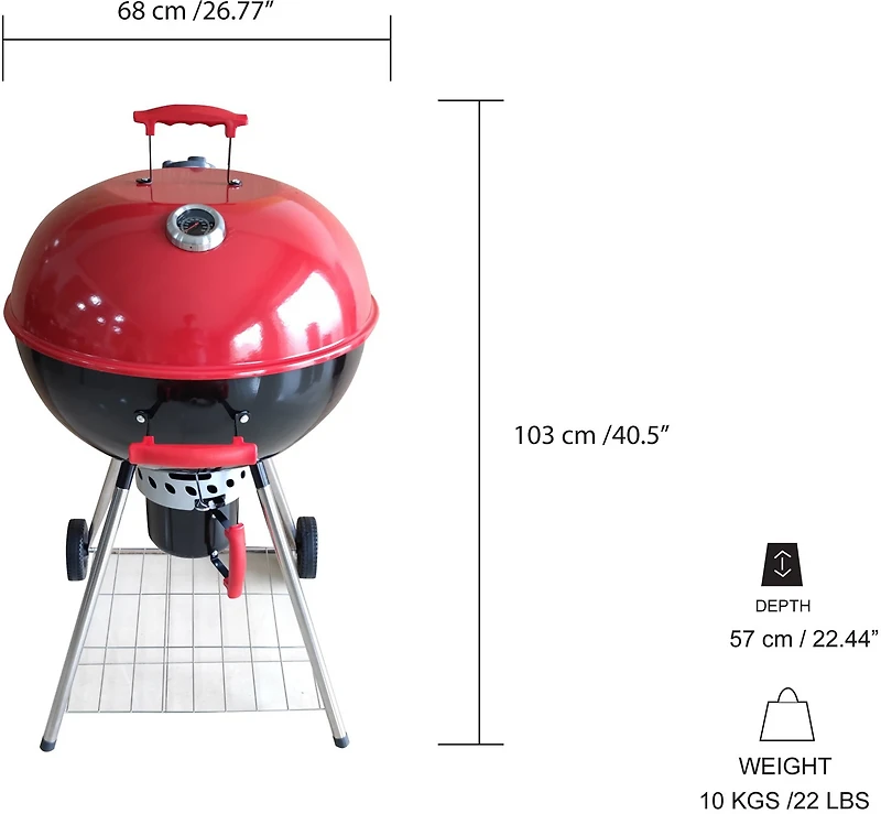 Outdoor Gourmet Holiday Kettle Grill