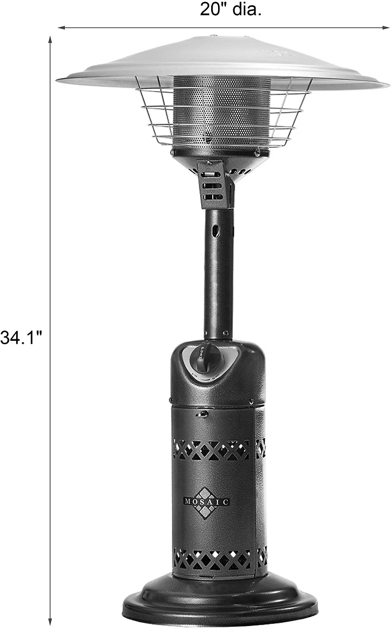 Mosaic Tabletop Patio Propane Heater