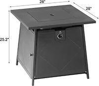 Mosaic 28 in Kingsland Gas Fire Pit