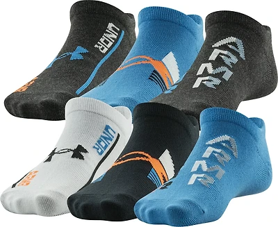 Under Armour Youth Essential Lite No-Show Socks 6-Pack