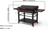 Outdoor Gourmet 4-Burner 36'' Griddle