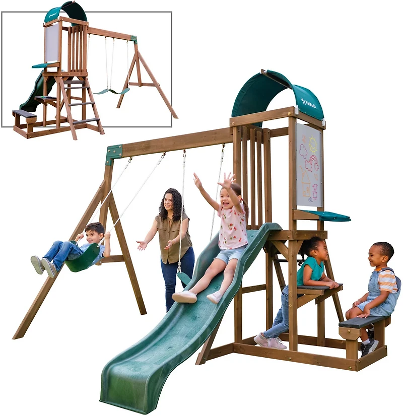 KidKraft Wilderness Point Wood Swing Set