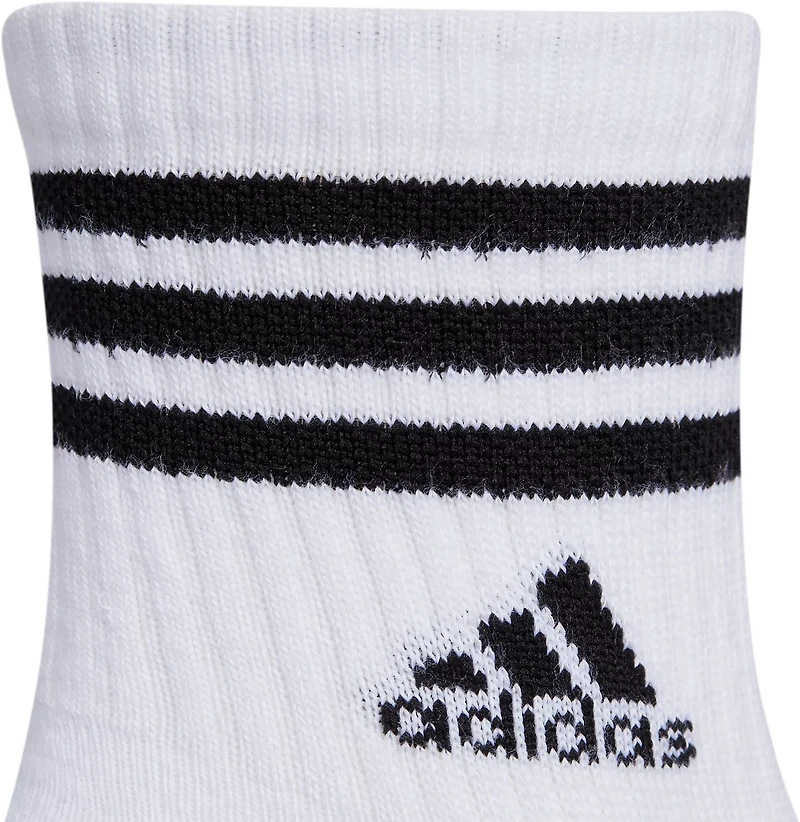 adidas Men's Cushioned 3-Stripe 3.0 High Quarter Socks 3-Pack