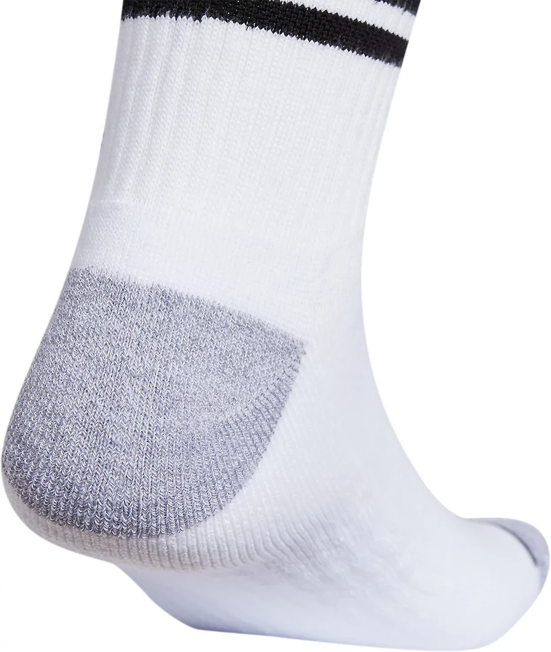 adidas Men's Cushioned 3-Stripe 3.0 High Quarter Socks 3-Pack