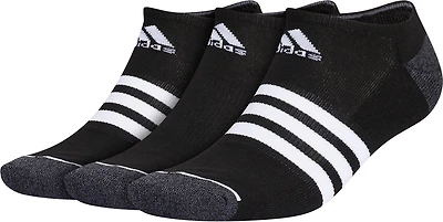 adidas Men's Cushioned 3-Stripe 3.0 No-Show Socks 3-Pack