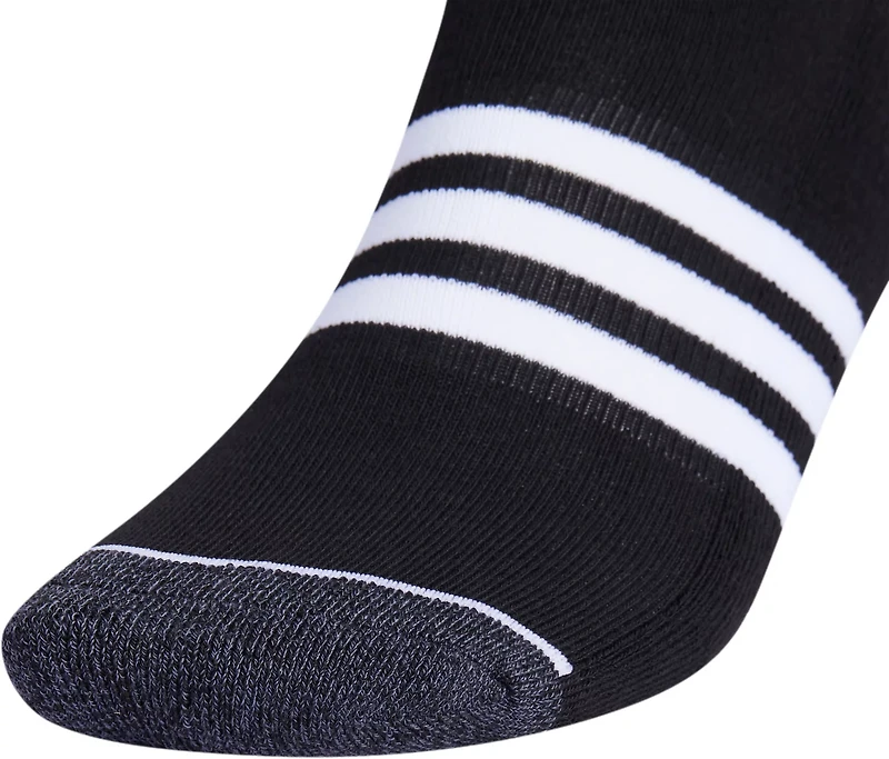 adidas Men's Cushioned 3-Stripe 3.0 No-Show Socks 3-Pack