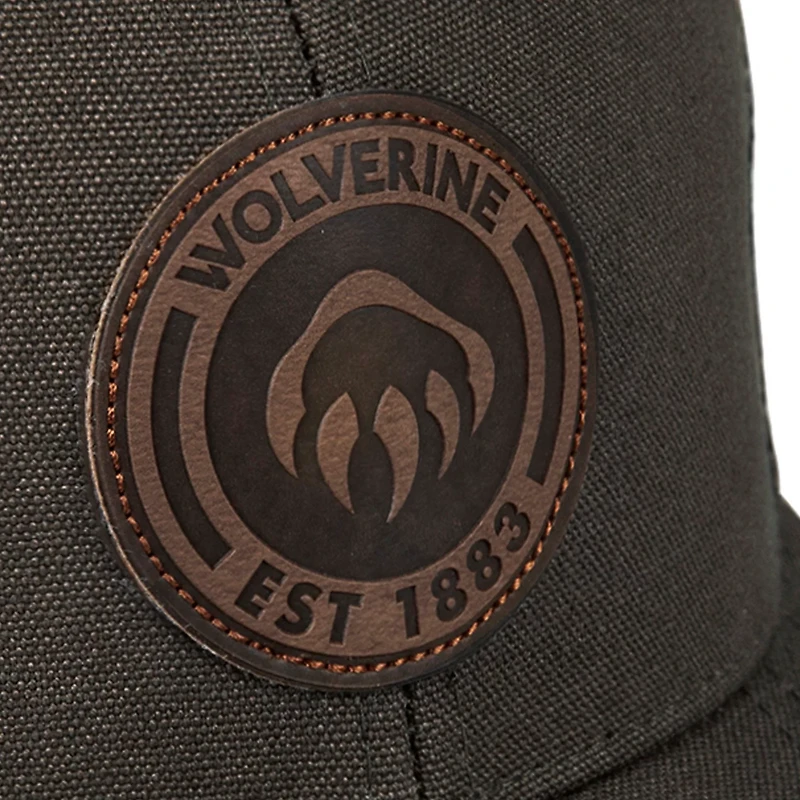 Wolverine 1883 Leather Patch Heavy Duty Canvas Adjustable Cap
