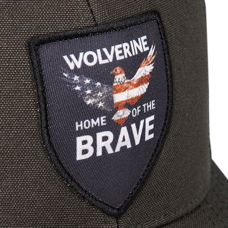 Wolverine Adults' Home of the Brave Heavy Duty Canvas Adjustable Trucker Cap