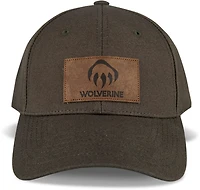 Wolverine Adults' Leather Patch Heavy Duty Canvas Adjustable Cap
