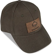 Wolverine Adults' Leather Patch Heavy Duty Canvas Adjustable Cap