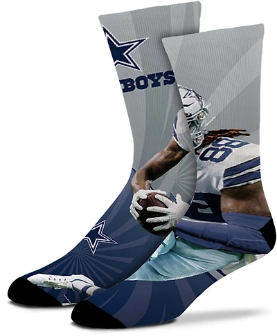 For Bare Feet Kids' Dallas Cowboys CeeDee Lamb 88 Record Breaker Crew Socks
