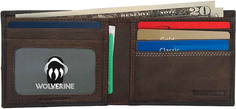 Wolverine Adults' I-90 Durashock Bifold Leather Wallet