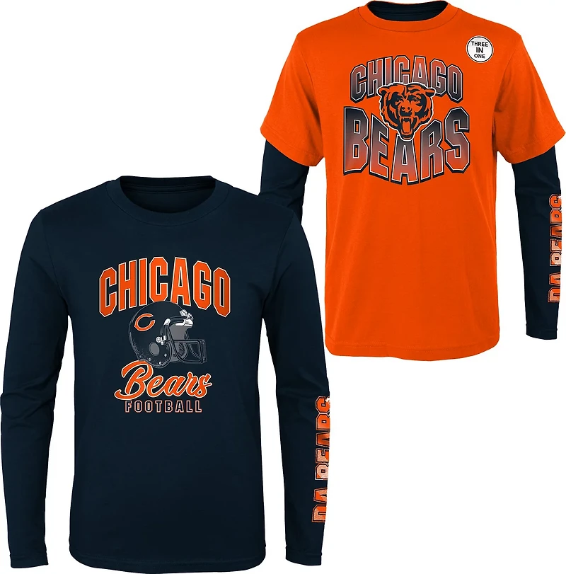 Outerstuff Boys' Chicago Bears Game Day 3 in 1 Combo T-shirt Set
