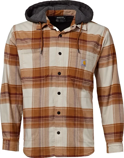 Carhartt Men's Rugged Flex Flannel Fleece Lined Hooded Shirt Jacket