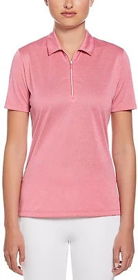 Callaway Women's 1/4-Zip Heather Polo Golf Shirt