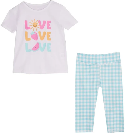 BCG Toddler Girls' Love Leggings And T-shirt Set