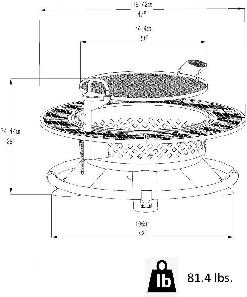 Mosaic 30 in Fuego Fire Pit