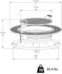 Mosaic 30 in Fuego Fire Pit