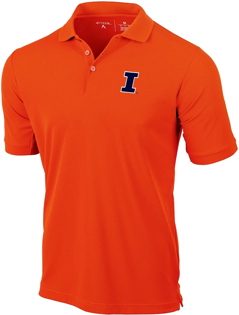 Antigua Men's University of Illinois Legacy Pique Polo Shirt