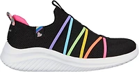 SKECHERS Kids' Preschool Ultra Flex 3.0 Rainbow Lace Shoes