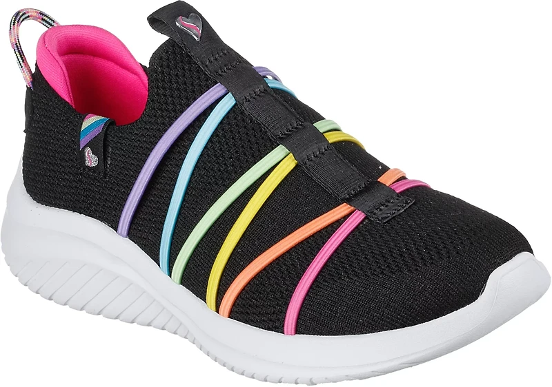 SKECHERS Kids' Preschool Ultra Flex 3.0 Rainbow Lace Shoes