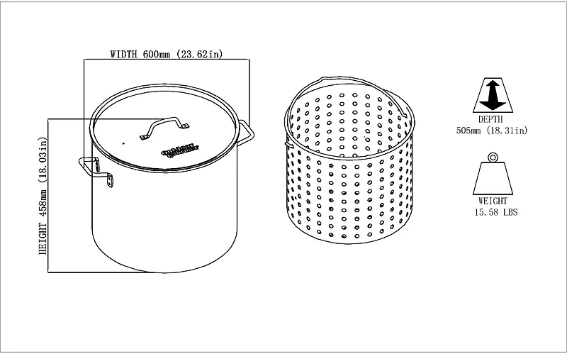 Outdoor Gourmet 80 qt Pot Kit