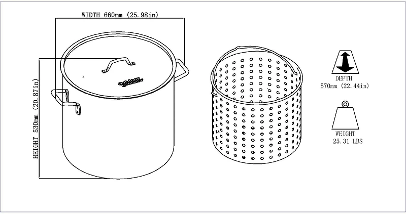 Outdoor Gourmet 120 qt Aluminum Pot Kit