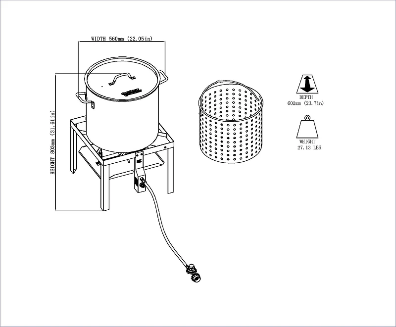 Outdoor Gourmet 60 qt Boiling Kit