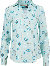 Magellan Outdoors Women's Aransas Pass Long Sleeve Henley Stripe Shirt