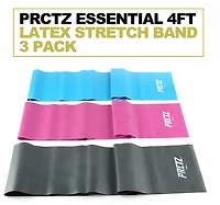 PRCTZ Essential Latex 4ft Stretch Band 3-Pack