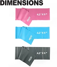 PRCTZ Essential Latex 4ft Stretch Band 3-Pack