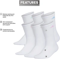 adidas Cushion Crew Socks 6 Pack
