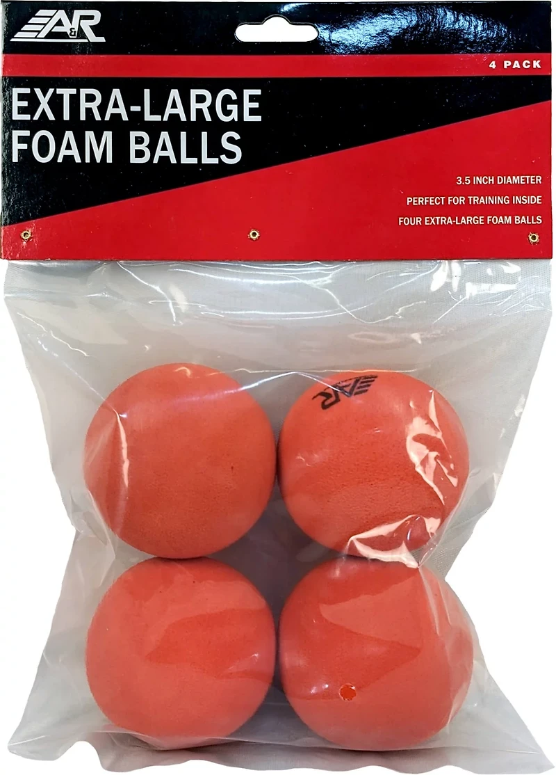 A&R Extra Large Foam Hockey Balls 4-Pack