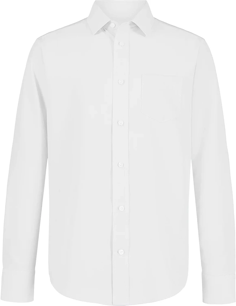 Nautica Boys' 8-20 Synthetic Woven Long Sleeve Shirt