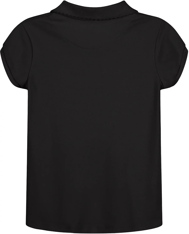 Nautica Girls' 4-6x Interlock Short Sleeve Polo