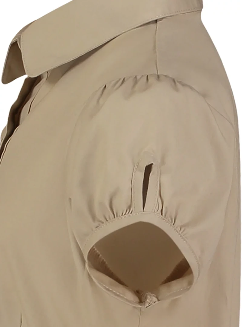 Nautica Girls' 4-6x Belted Short Sleeve Shirt Dress