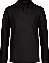 Nautica Boys' Husky Double Pique Long Sleeve Polo Shirt