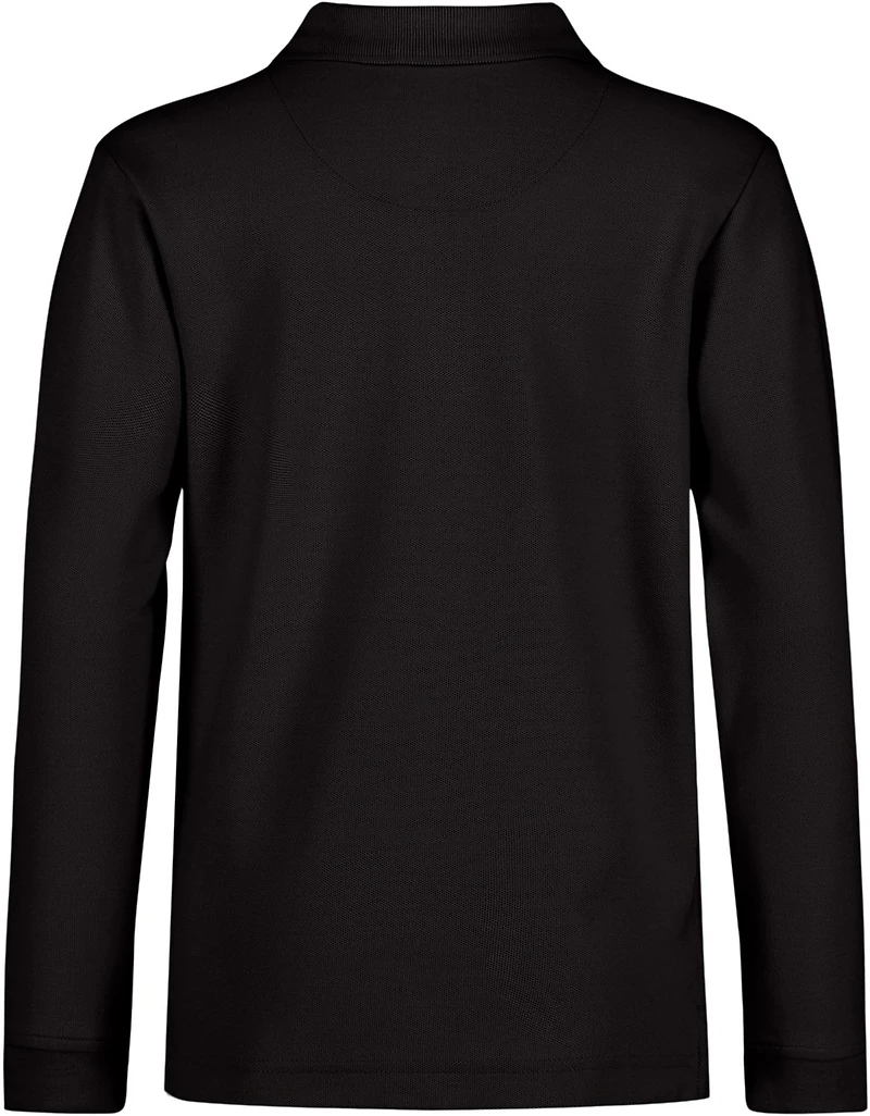 Nautica Boys' Husky Double Pique Long Sleeve Polo Shirt